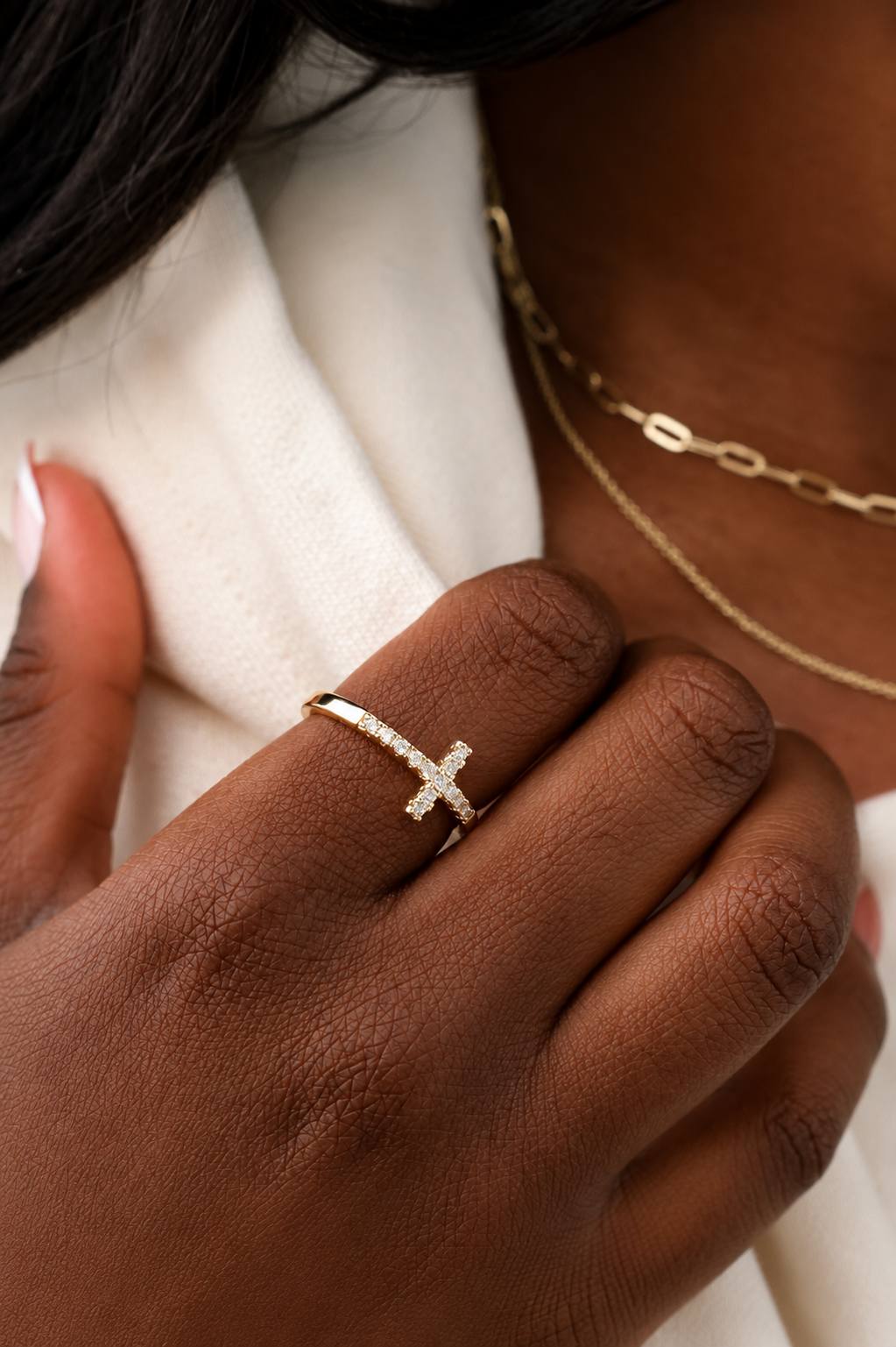 Gold Cross Ring