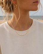 Side Cross Pearl Necklace