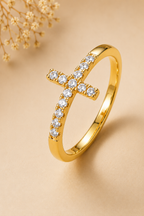 Gold Cross Ring