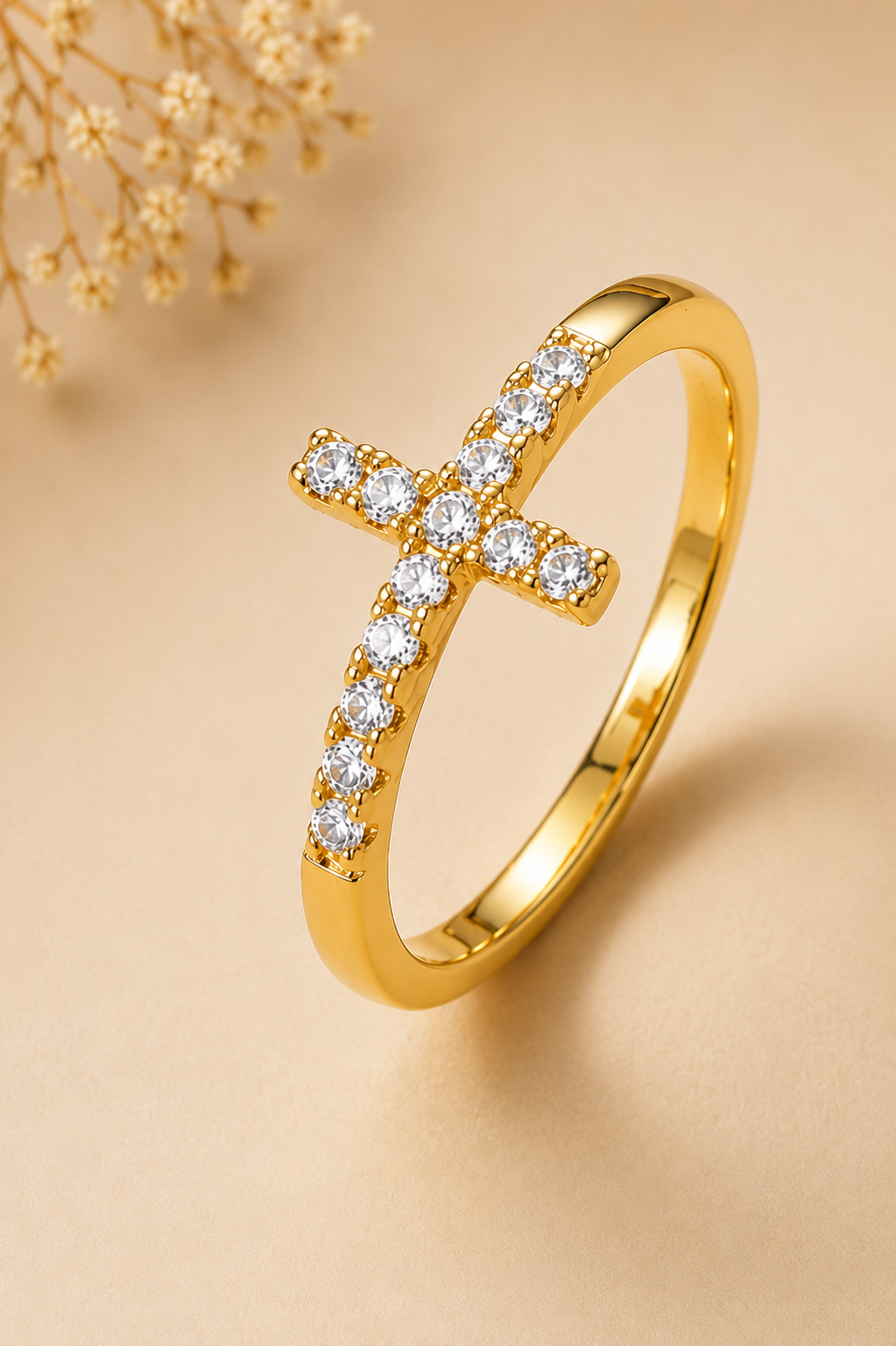Gold Cross Ring